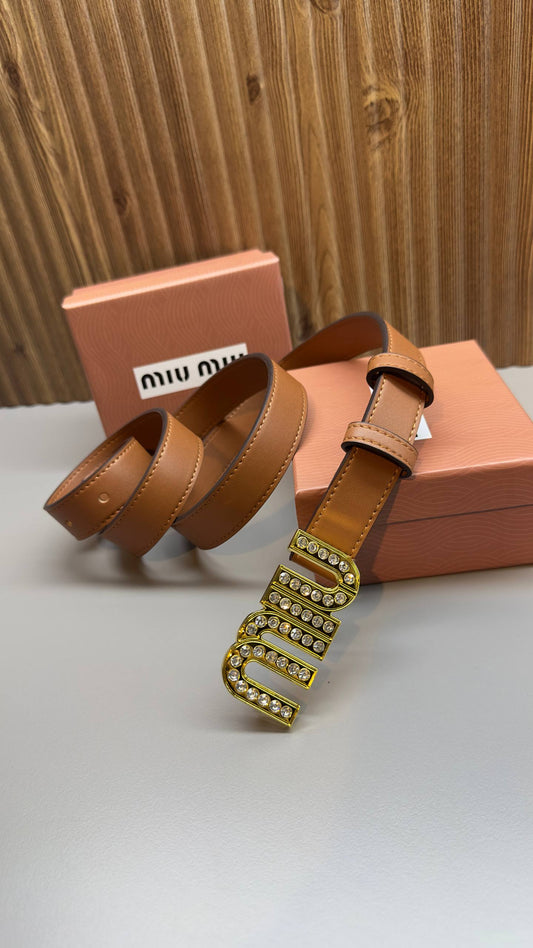 Miu Miu Strass Brown