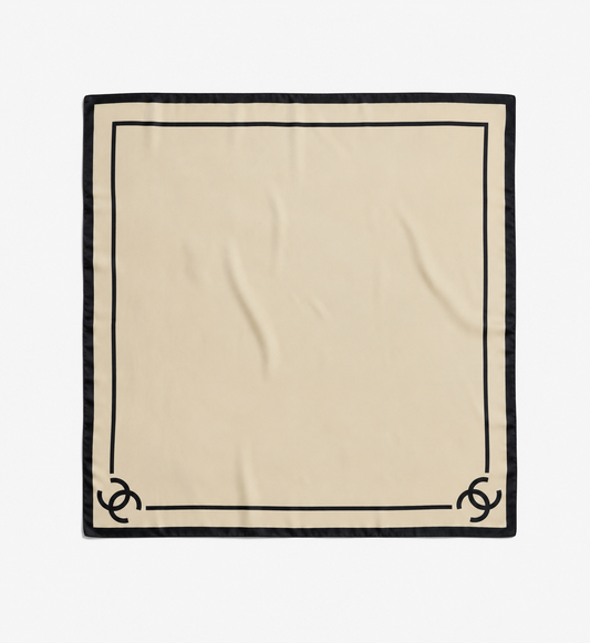 Chanel Ivory Signature Scarf