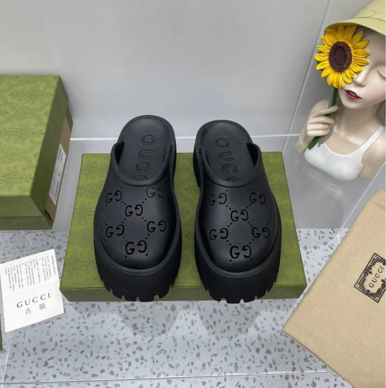 Gucci Rubber Platform Black