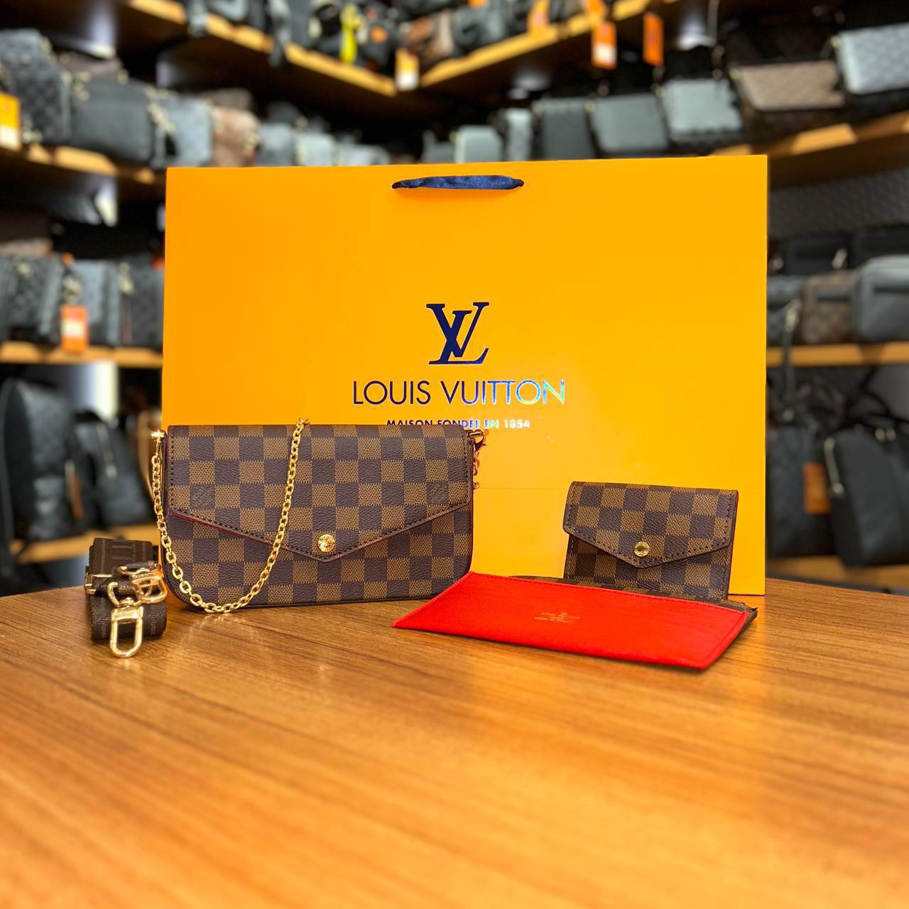 Louis Vuitton Félicie Pochette Damier Ebene