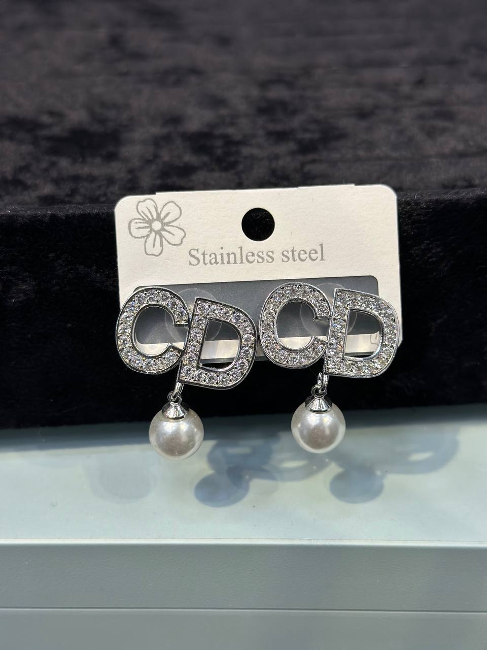 Dior CD Pearl Earrings