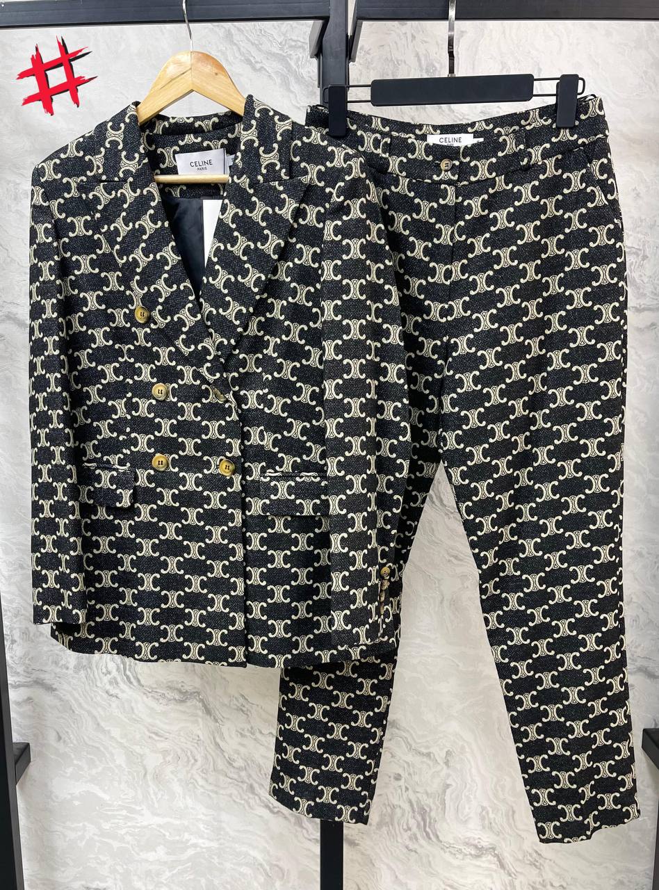 Celine Triomphe Monogram Suit Set