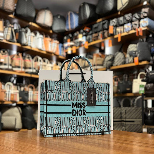 Christian Dior Book Tote Miss Dior Blue