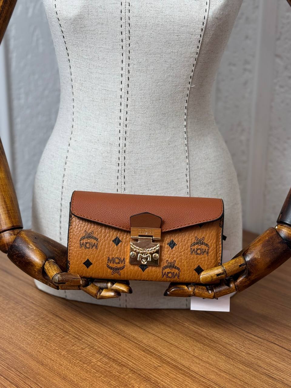 MCM Wallet Cognac Patricia Visetos