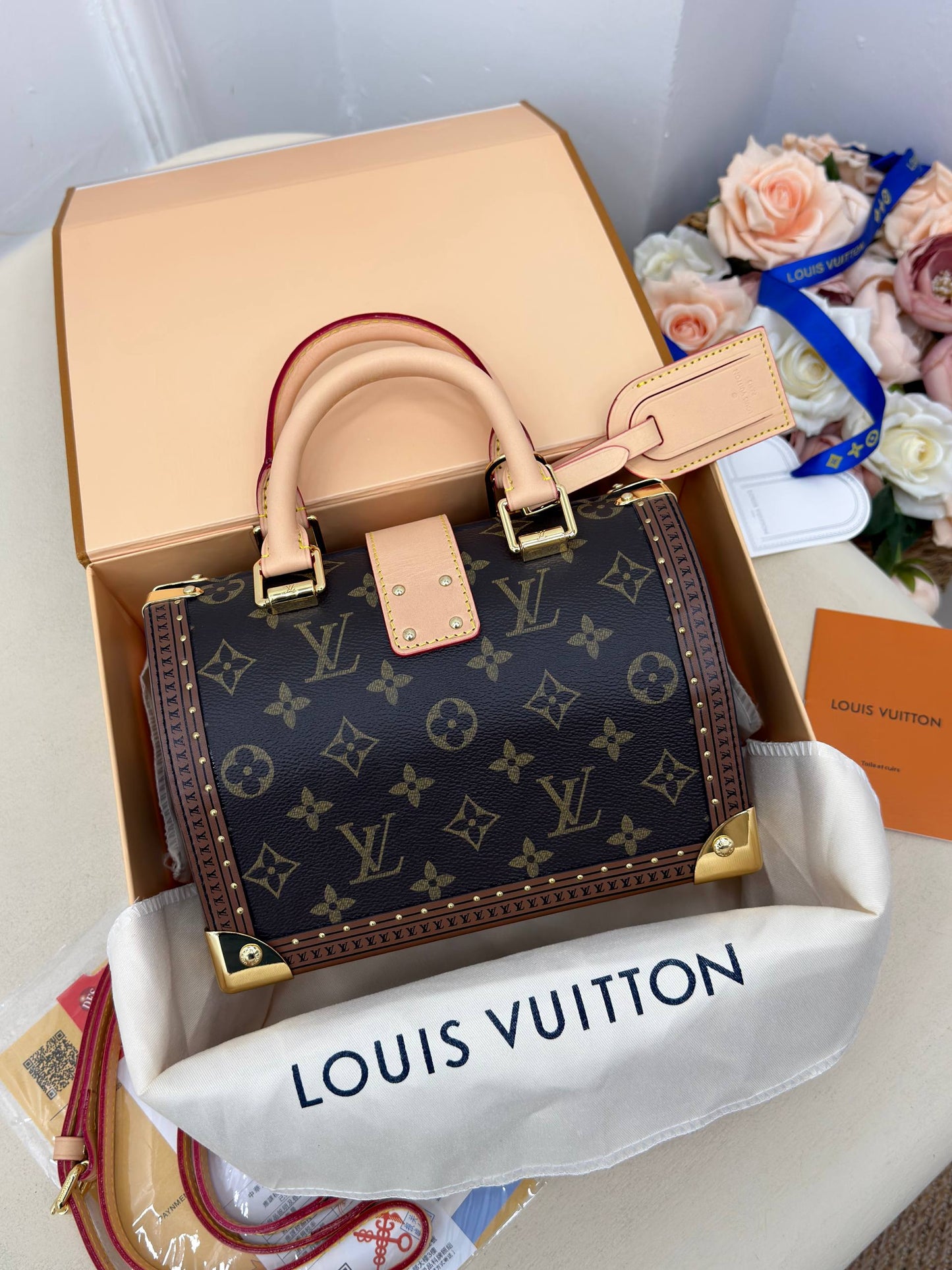 Louis Vuitton Monogram Trunk Handbag Brown