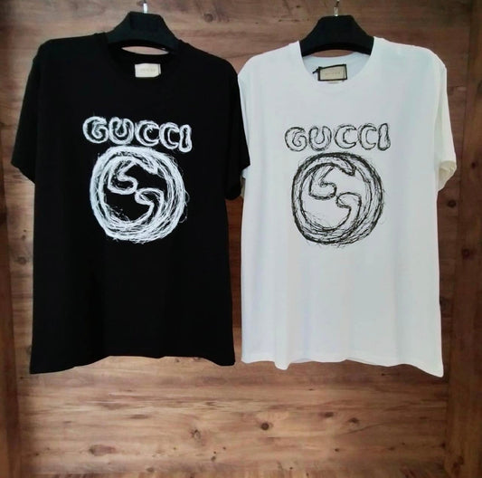 Gucci Scribble Logo T-Shirt White & Black