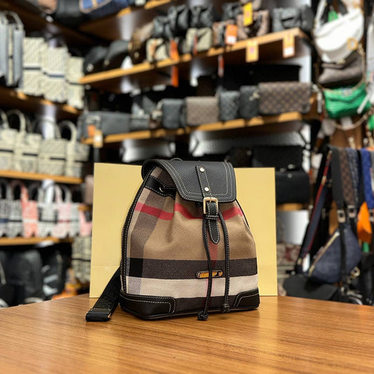Burberry Vintage Check Backpack Black