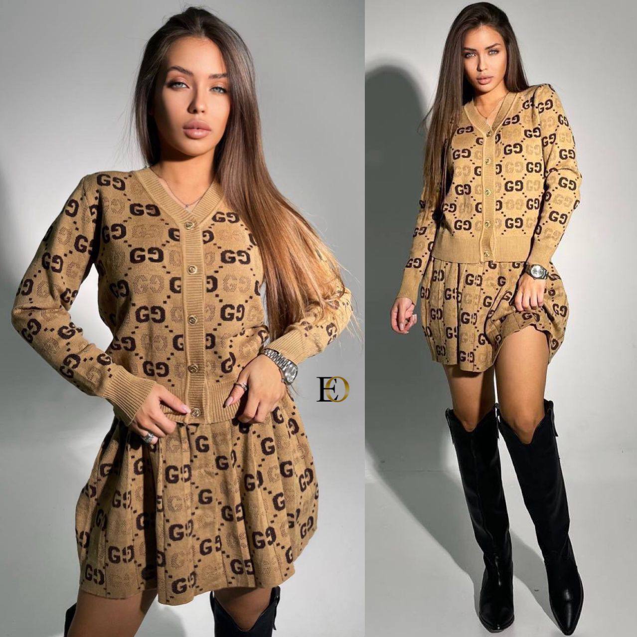 Gucci GG Knit Beige Set