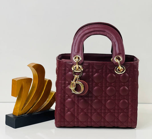 Lady Dior Μπορντό Big Size
