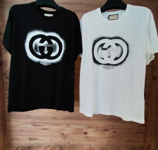 Gucci Spray Paint Logo T-Shirt White & Black