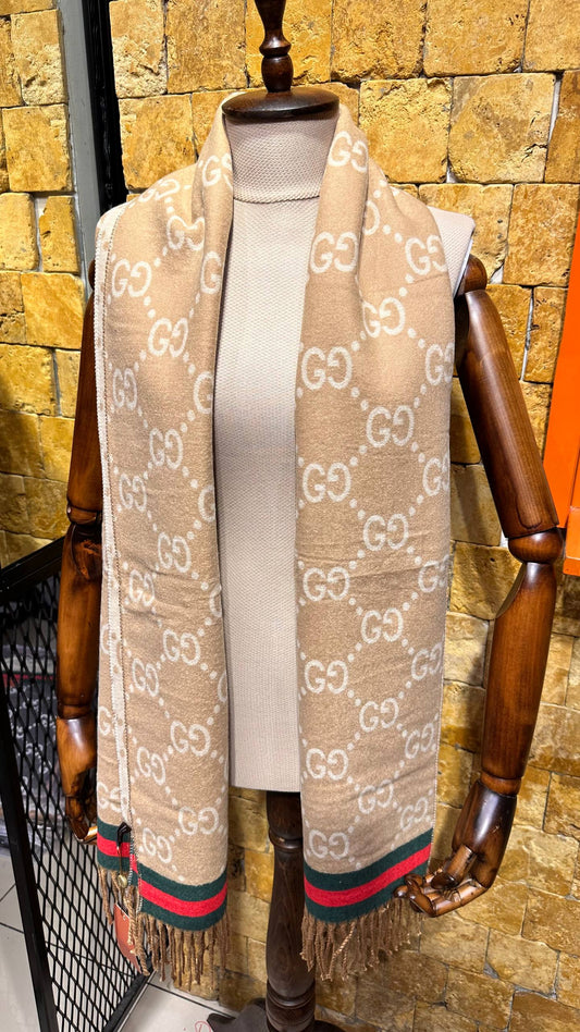 Gucci GG Cashmere Scarf Beige