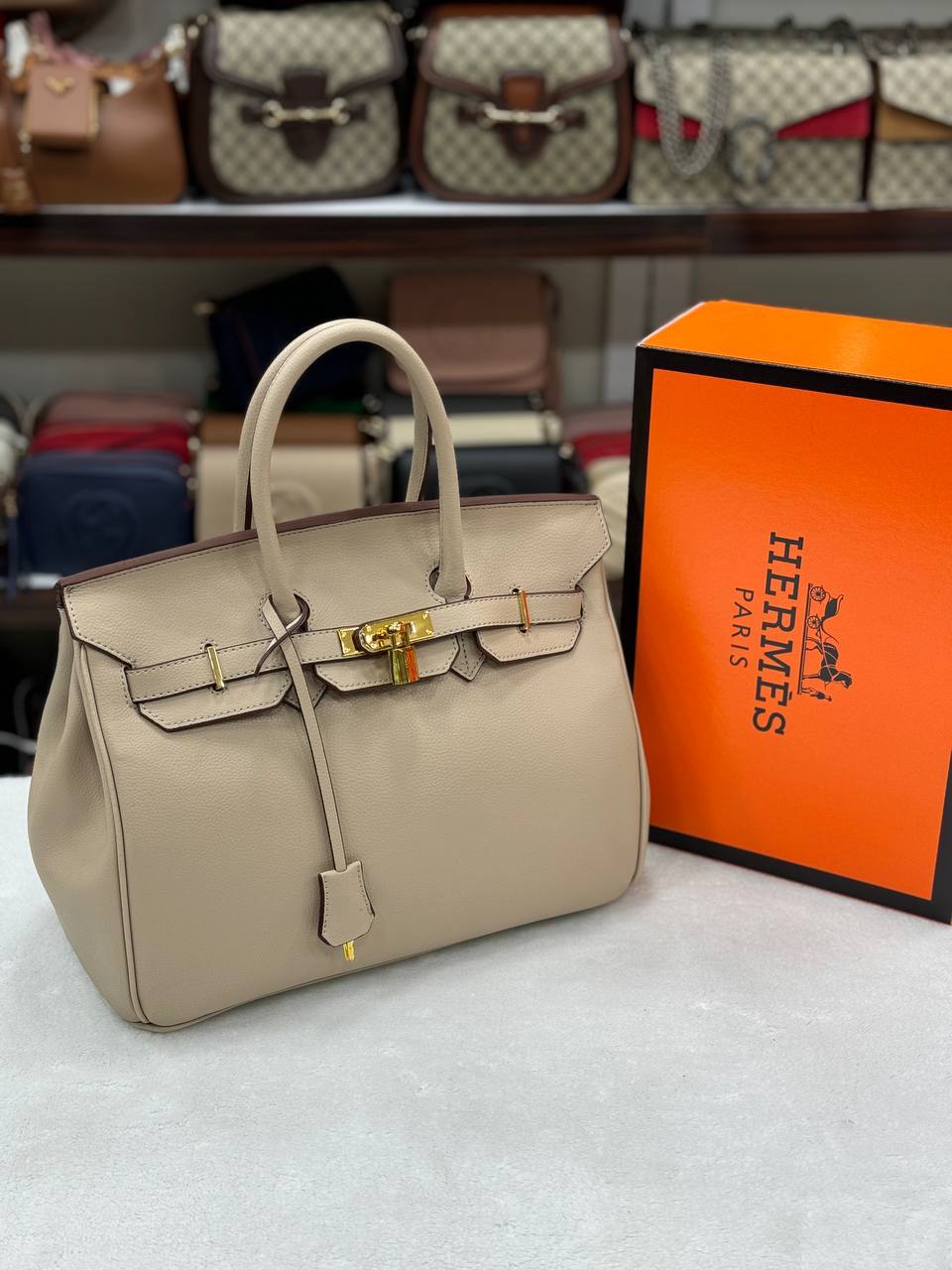 Hermes Birkin Μπεζ