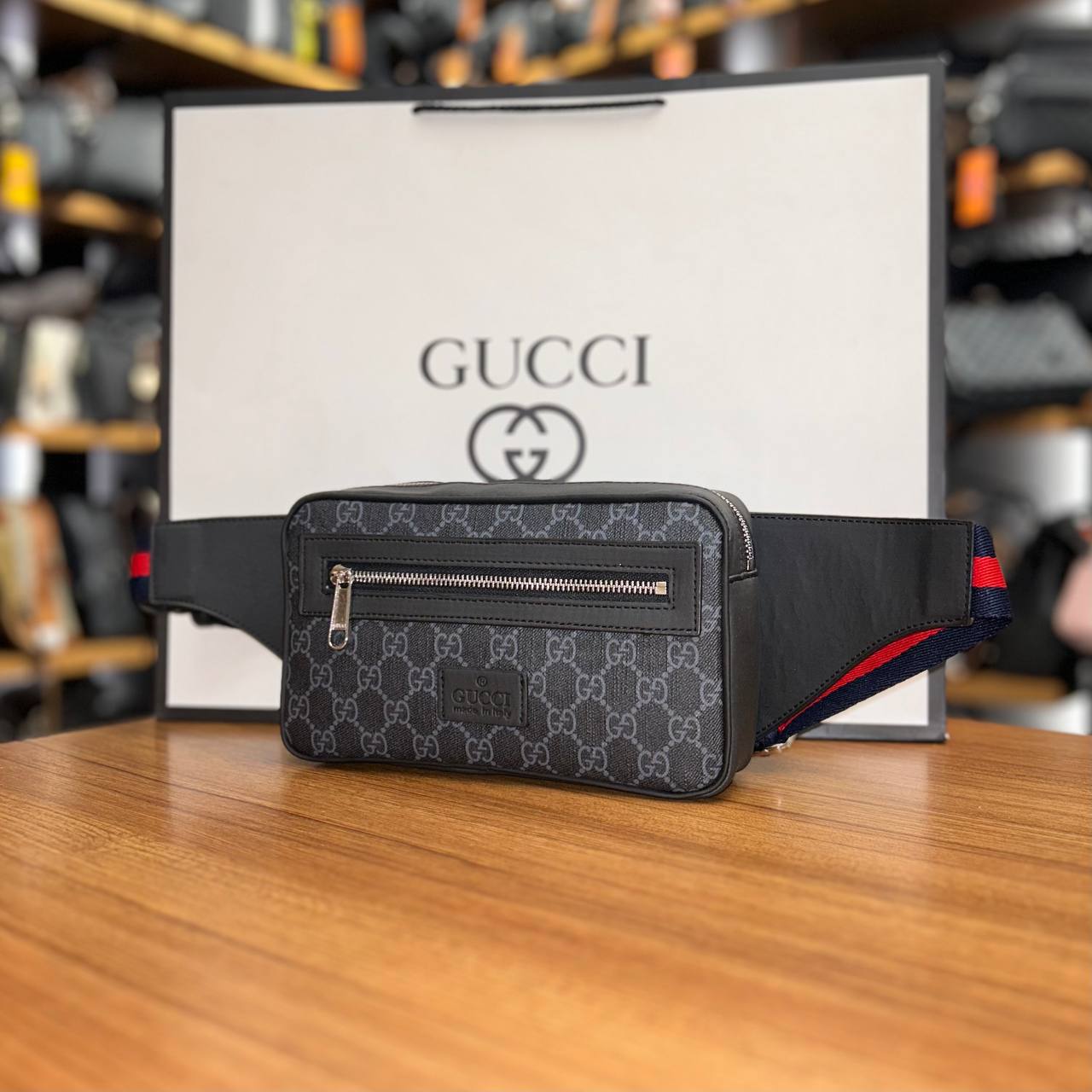 Gucci GG Supreme Belt Bag Black