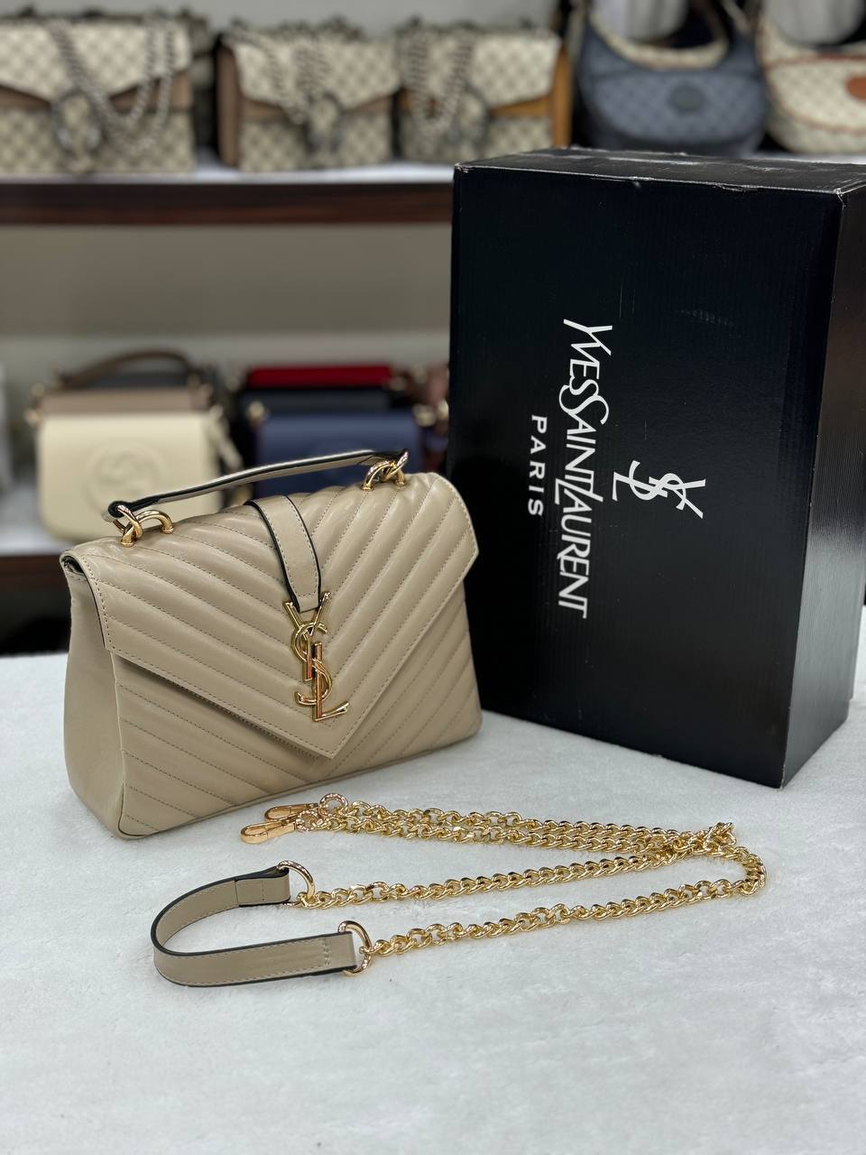 Ysl College Beige
