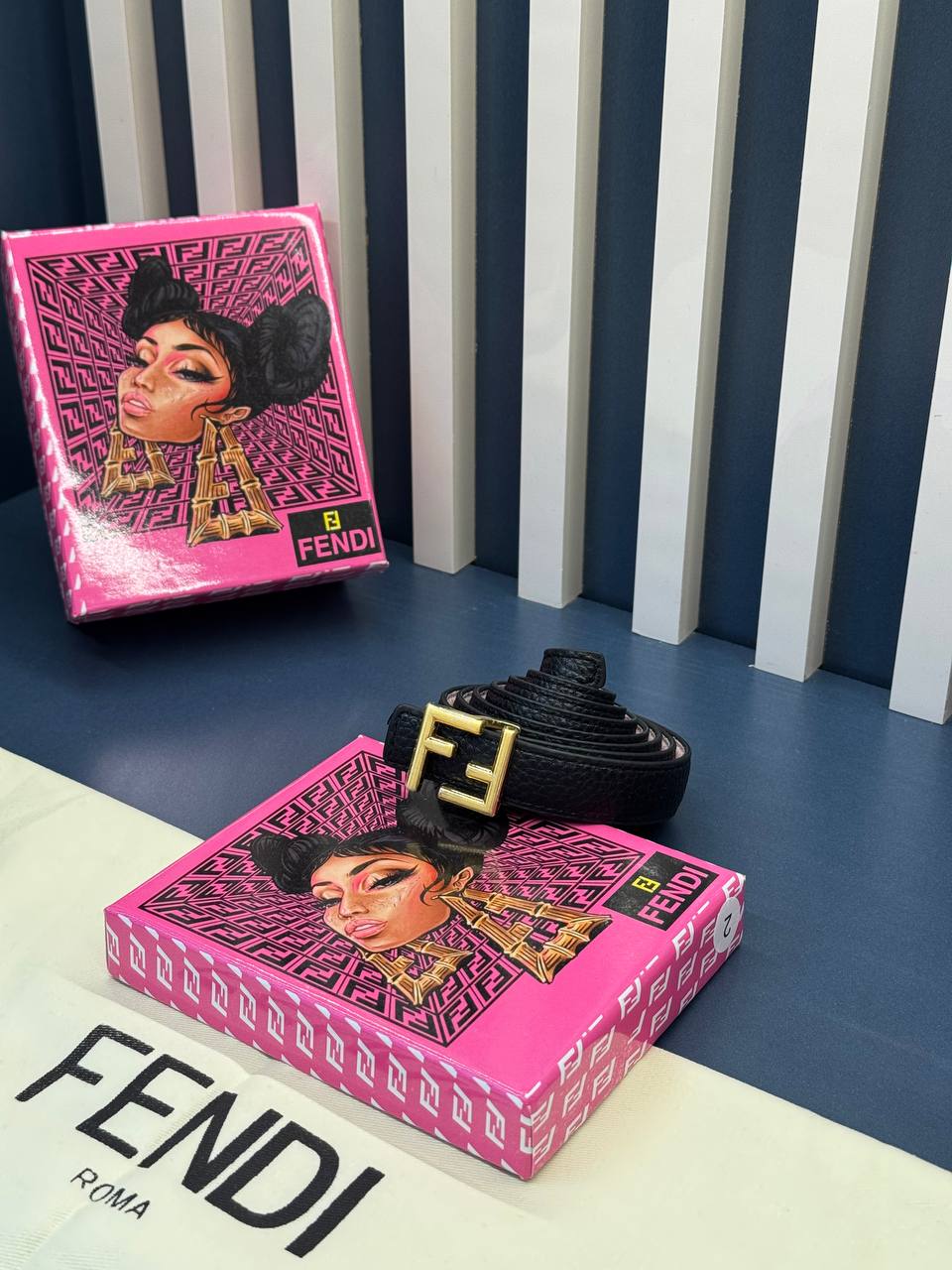 Fendi Belt Μαύρη