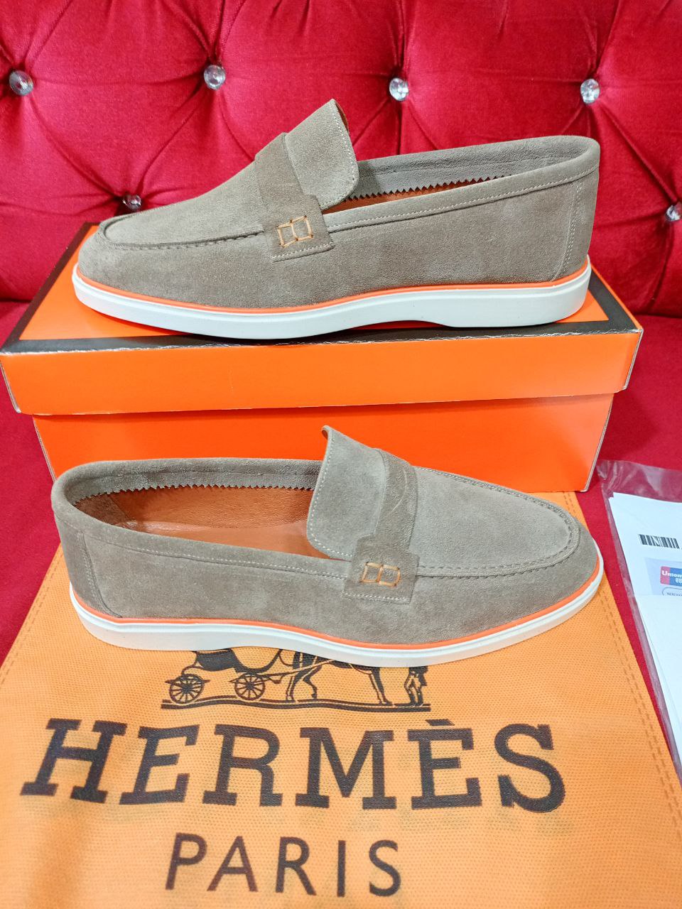 Hermes Loafers Beige