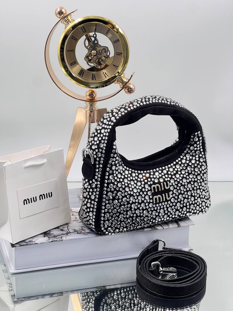 Mıu Mıu Strass Black