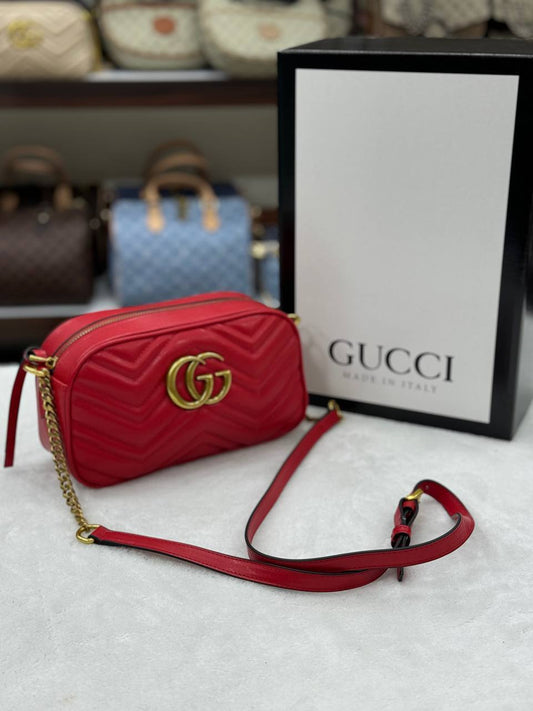 Gucci GG Marmont Camera Bag Red