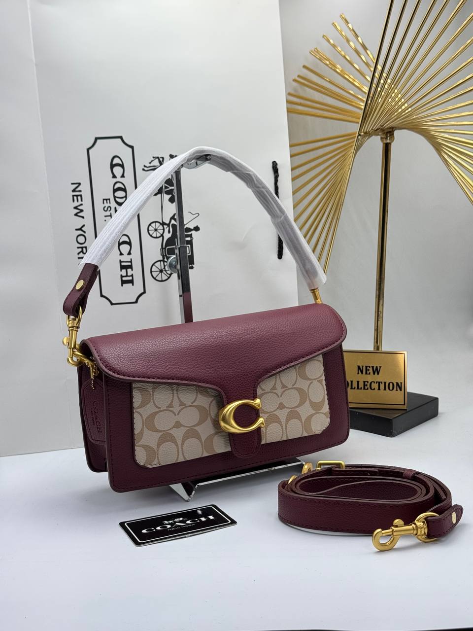 Coach Tabby Shoulder Bag Burgundy