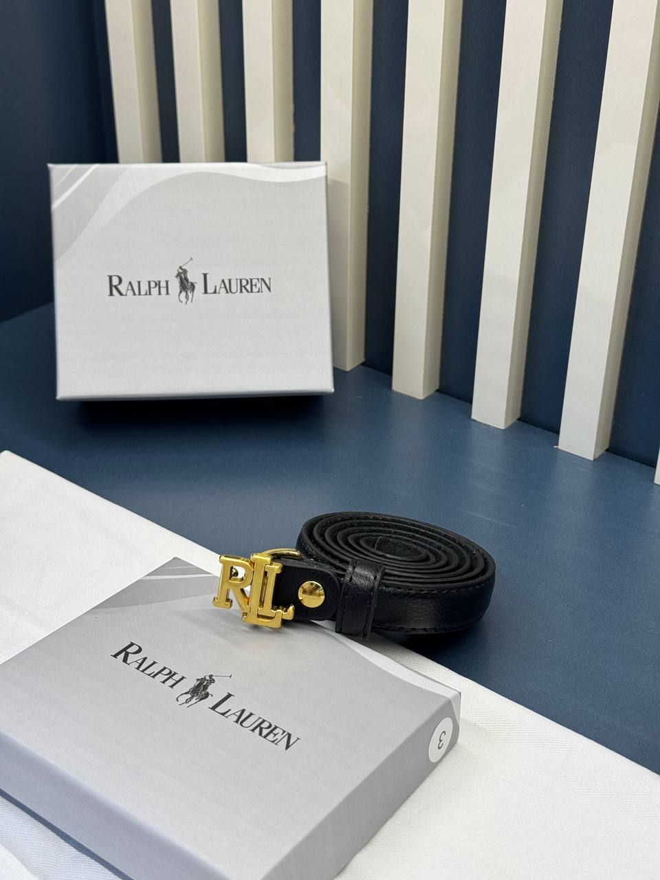 Palph Lauren Belt Μαύρη