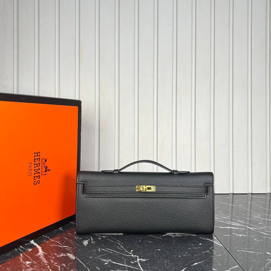 Hermes Kelly Clutch Μαύρο