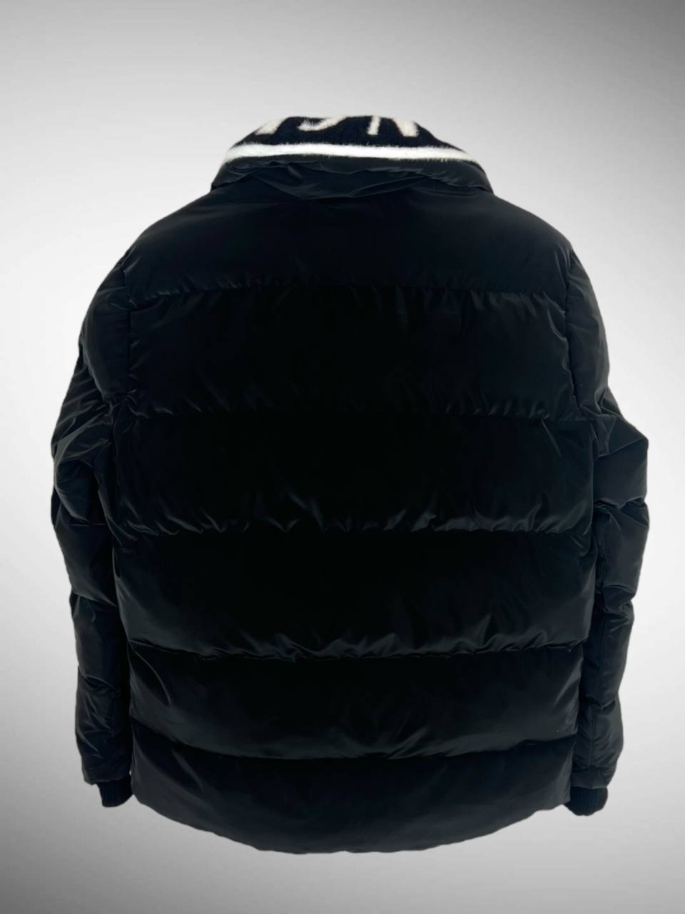 Moncler Logo Collar Puffer Jacket Black