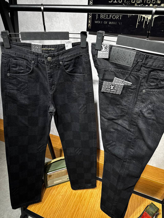 Louis Vuitton Τζιν Μαύρη Σκακιέρα