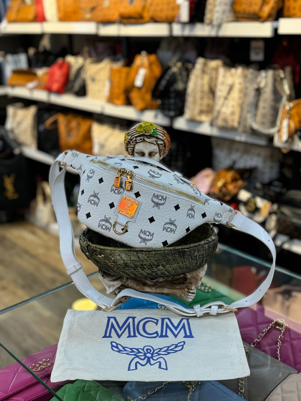 MCM Belt Bag Beige Visetos