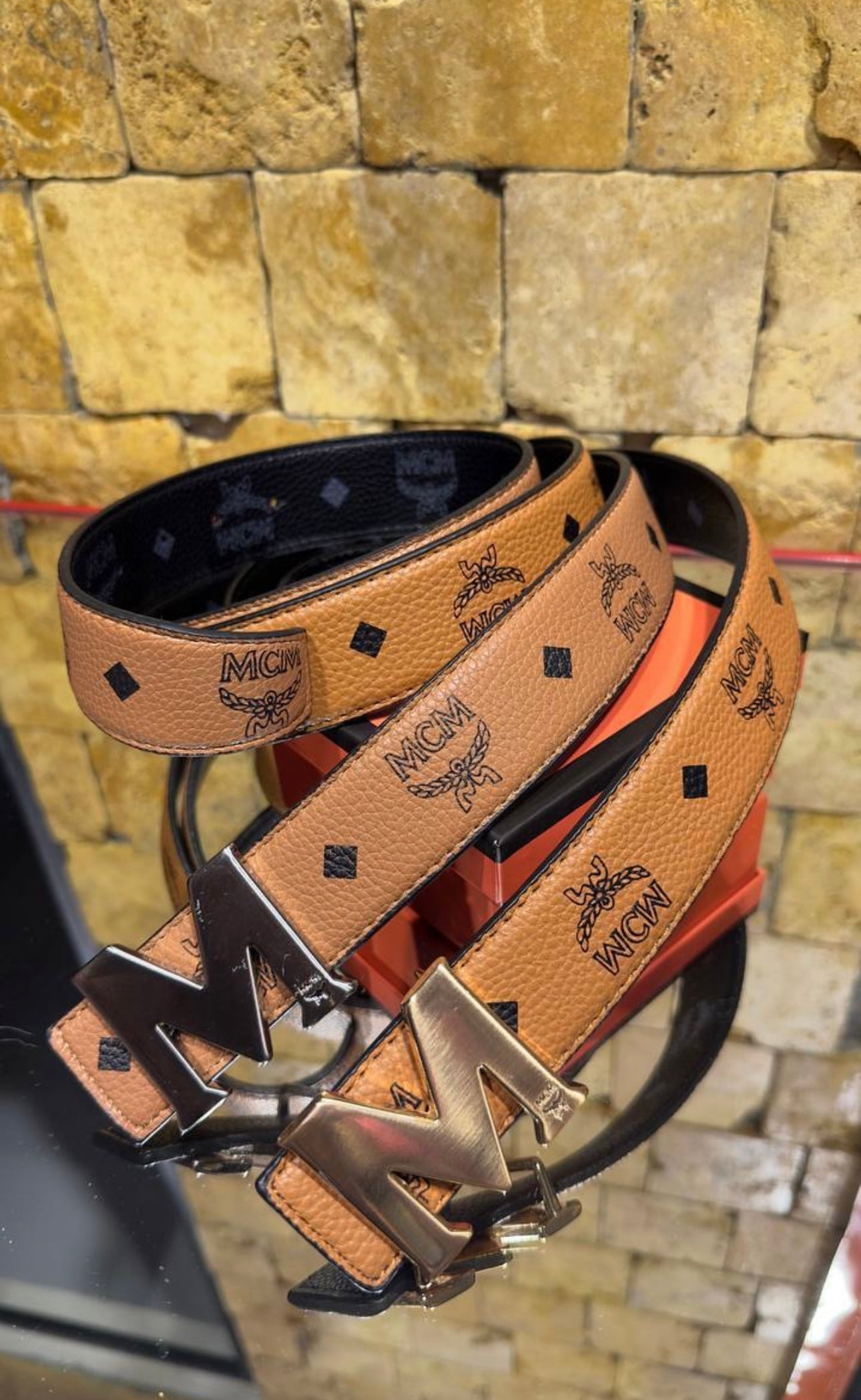 MCM Belt Cognac Visetos