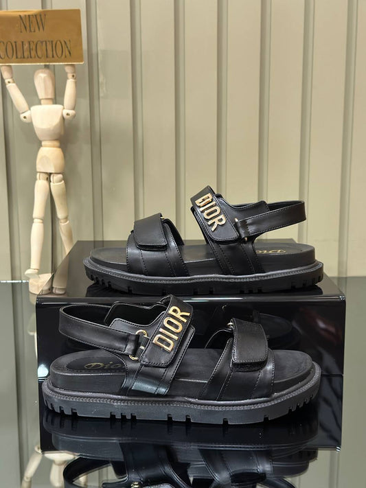 Dior Velcro Strap Sandals Black