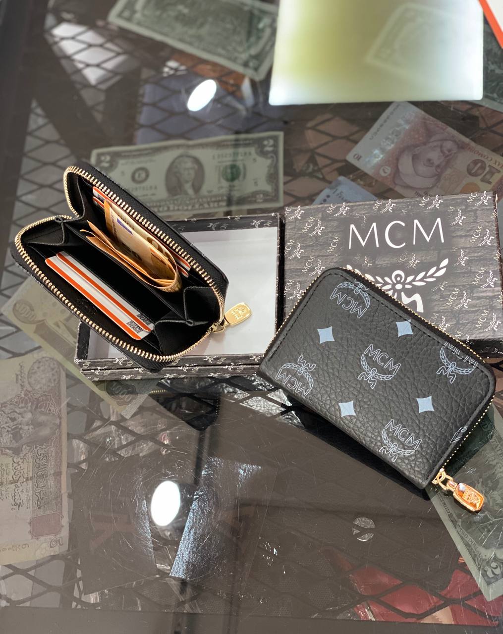 MCM Wallet Cognac mini