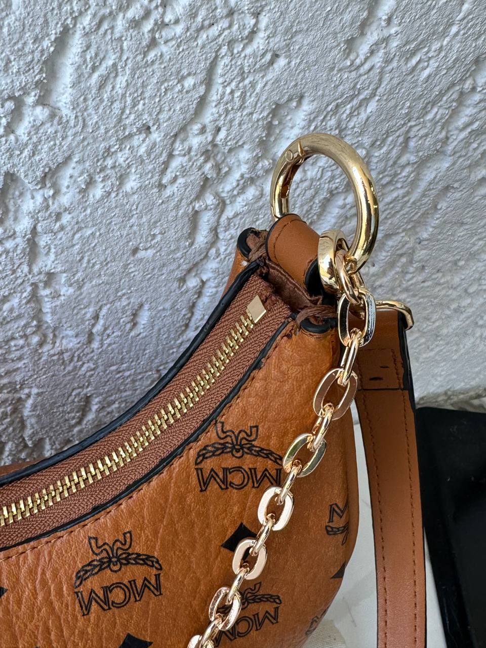 MCM Hobo Bag Cognac Visetos