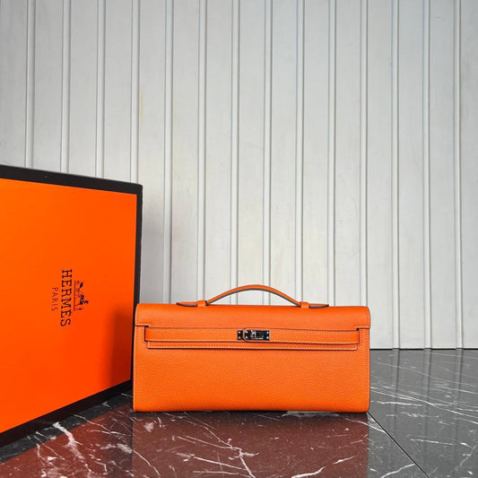 Hermes Kelly Clutch Πορτοκαλί