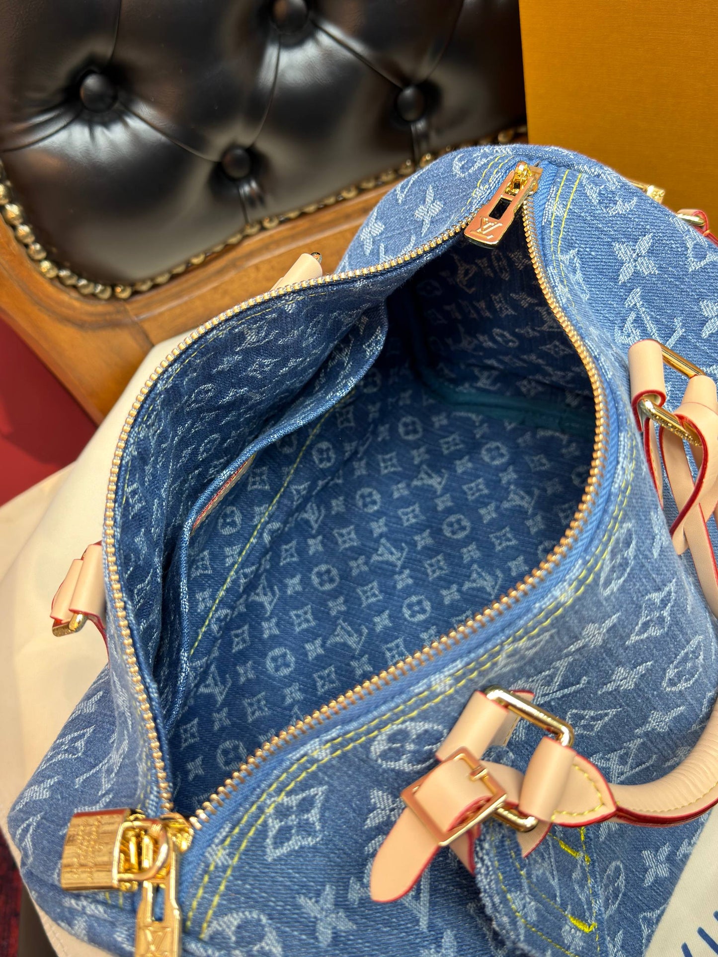 Louis Vuitton Denim Monogram Speedy Bandoulière