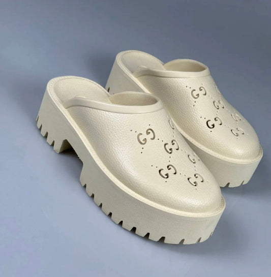 Gucci Rubber Platform Beige