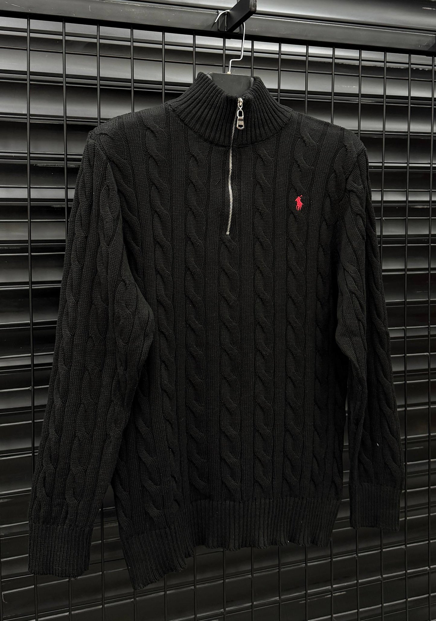 Polo Logo Sweatshirt Black Zip