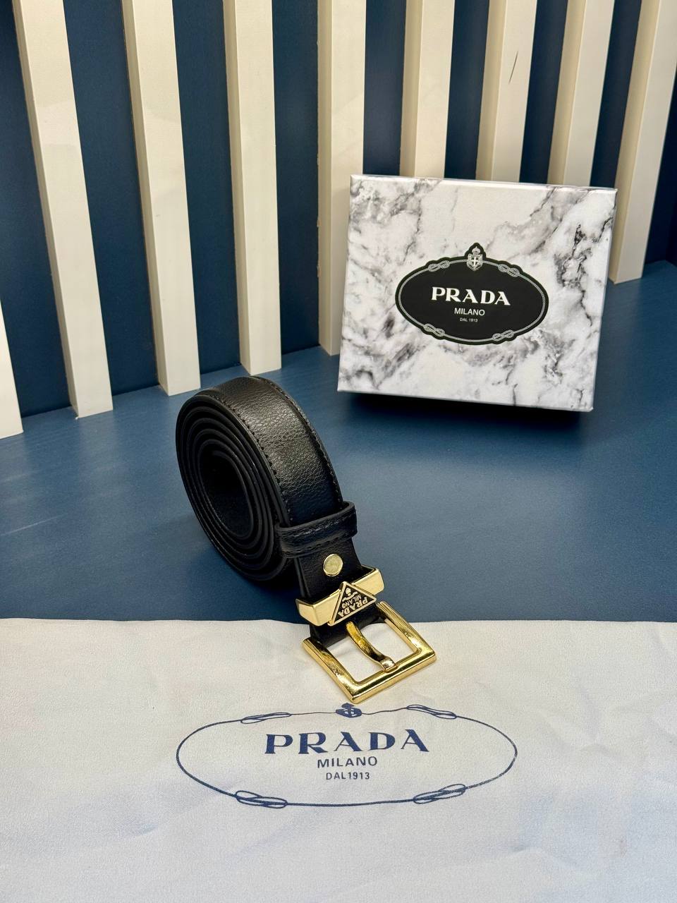 Prada Belt Χρυσή