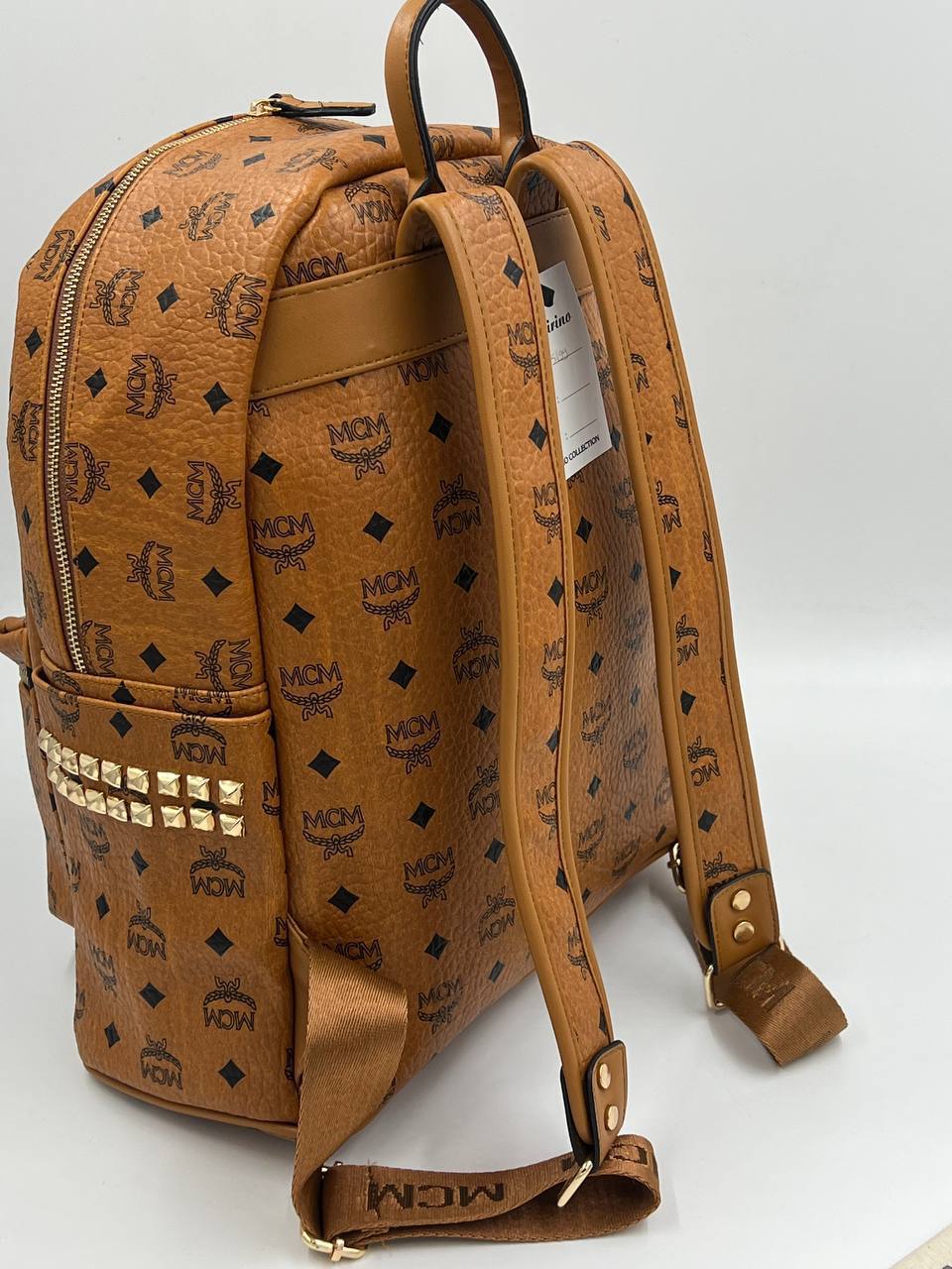 MCM Backpack Stark Cognac Visetos Big