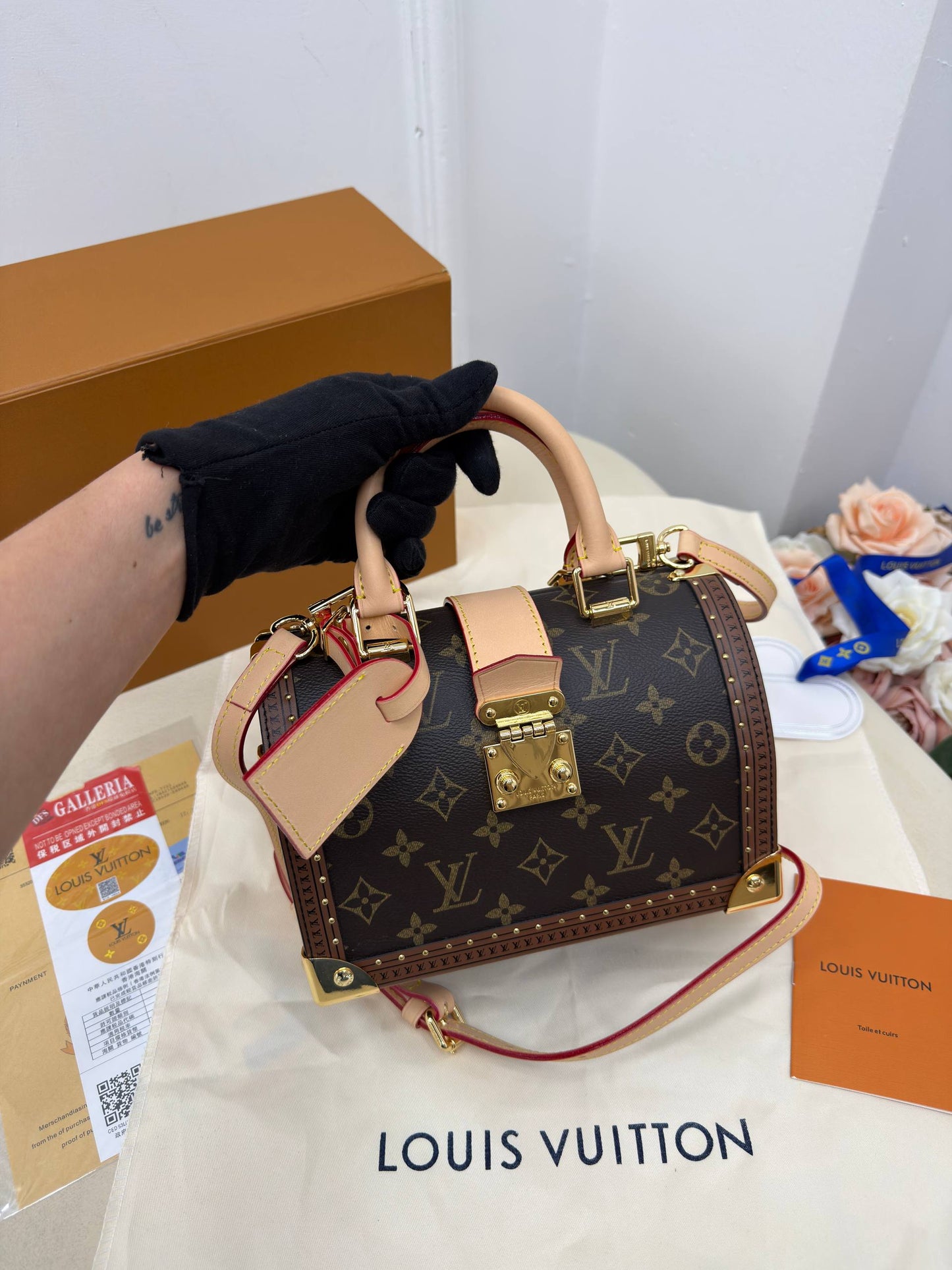 Louis Vuitton Monogram Trunk Handbag Brown