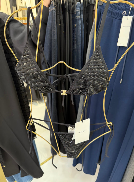 CELINE Triomphe Black Swimsuit
