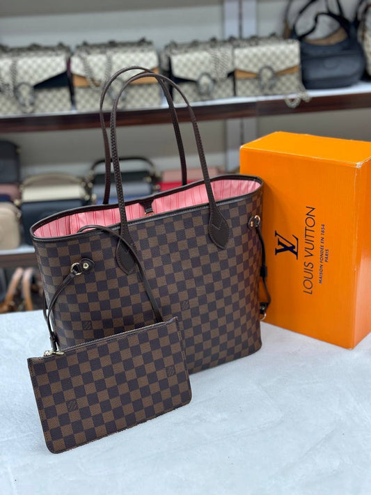 Neverfull Damier Pink Inside