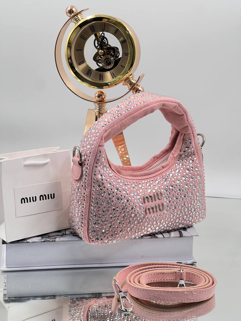 Mıu Mıu Strass Pink