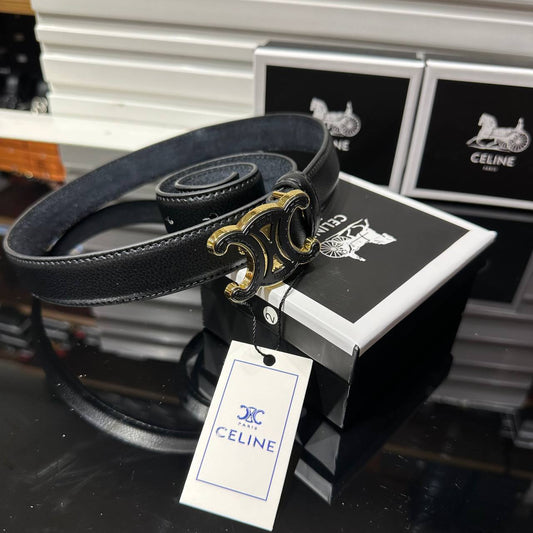CELINE Triomphe Belt Black