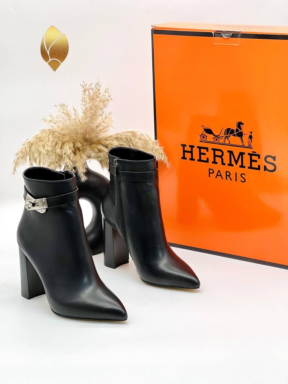 Hermes Μποτάκια Kelly Μαύρα