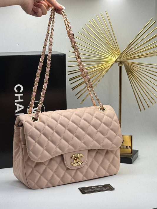 Chanel Classic Flap Bag Pink Quilted Leather