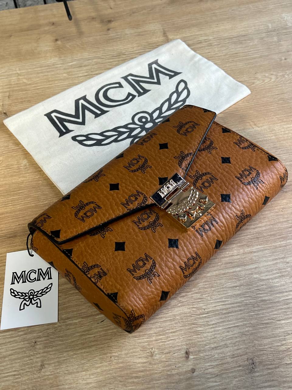 MCM Crossbody Bag Cognac Visetos