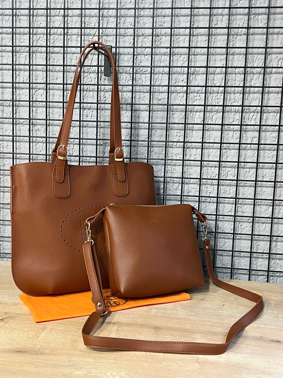 Hermès Evelyne Tote Set Brown