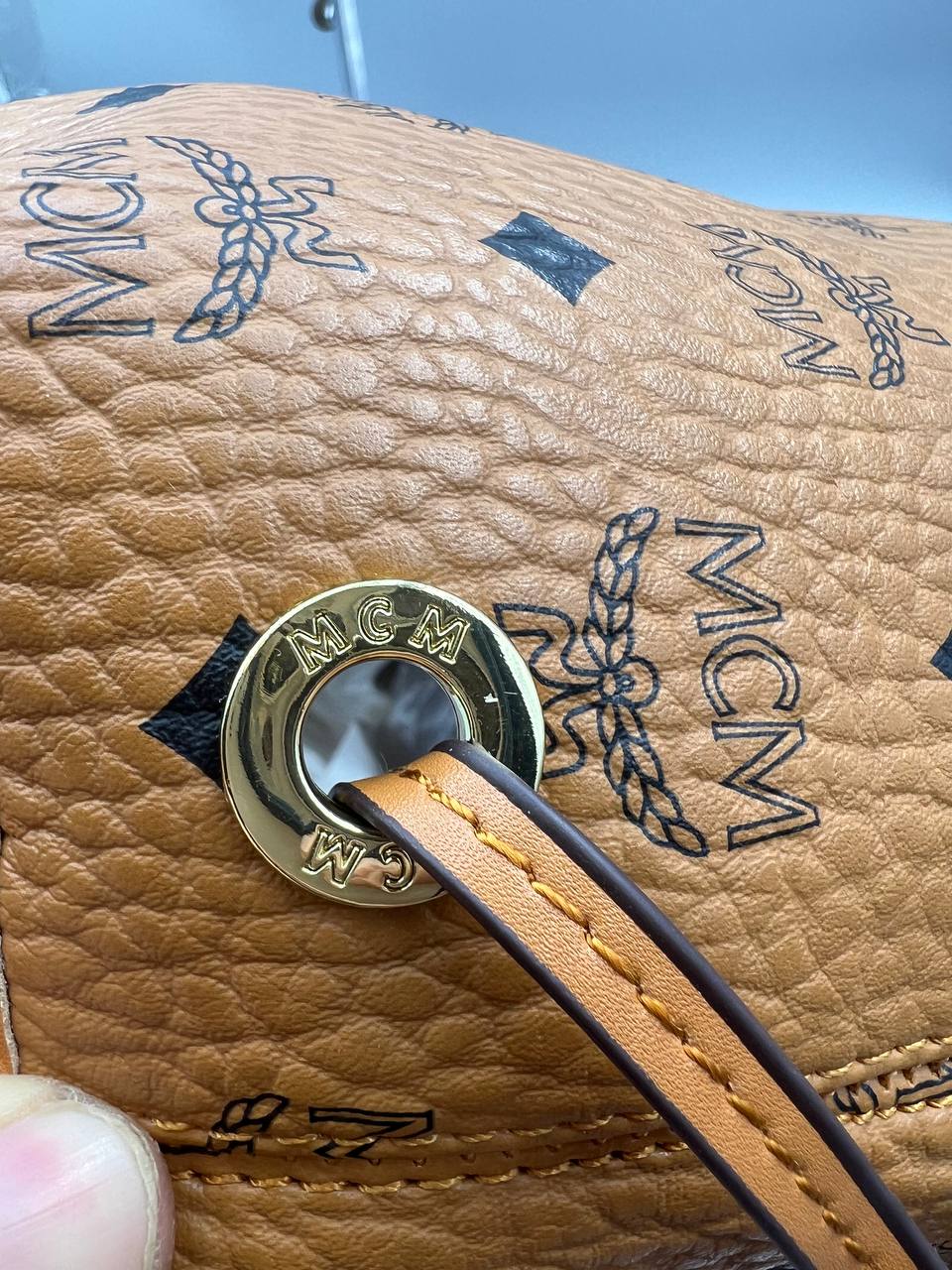 MCM Shopper Bag Cognac Set