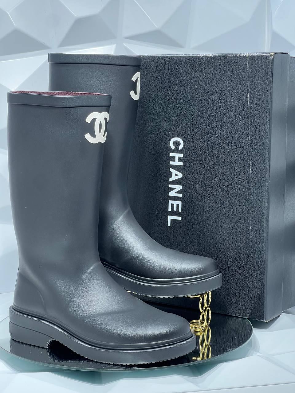 Chanel Rubber Rain Boots