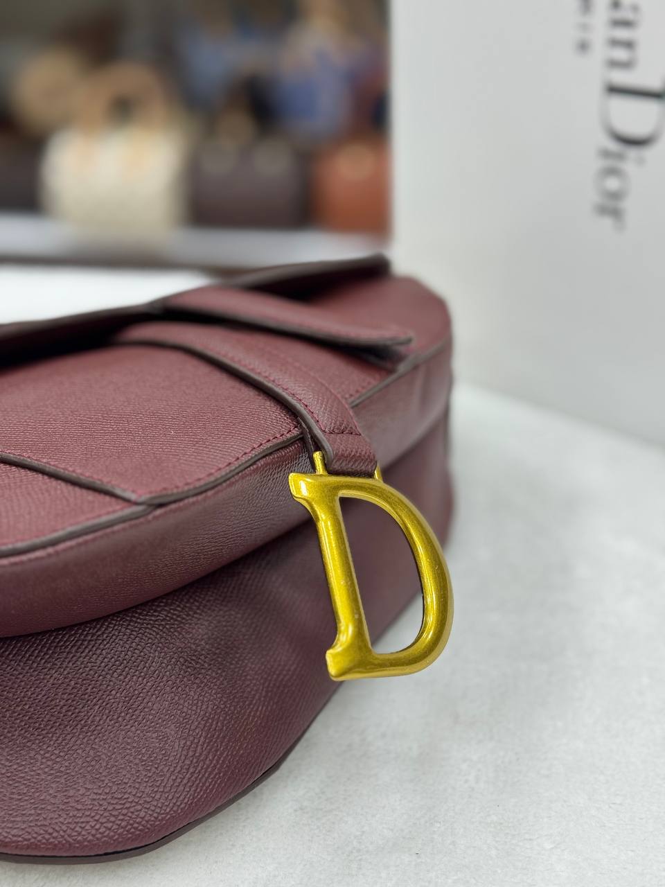 Christian Dior Saddle Bag Bordeaux